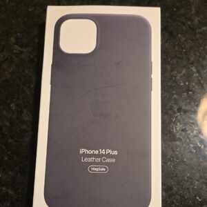 Apple iPhone 14 Plus Leather Case - Black